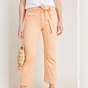 Anthropologie Peach High Rise Flare Jeans